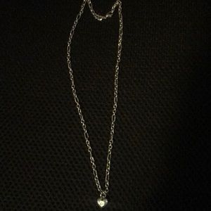 James Avery necklace with sapphire heart charm